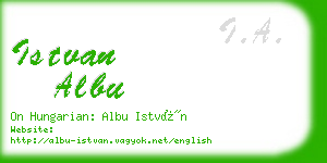 istvan albu business card